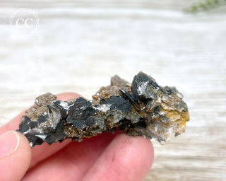 Vanadinite on Black Baryte #2