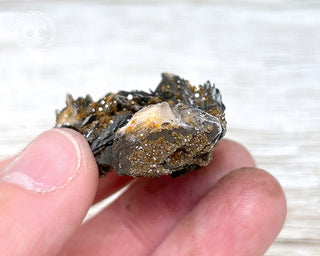 Vanadinite on Black Baryte #19