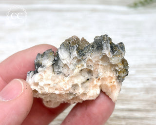 Vanadinite on Black Baryte #4