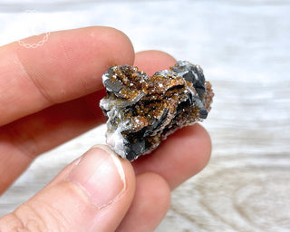 Vanadinite on Black Baryte #13