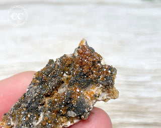 Vanadinite on Black Baryte #1