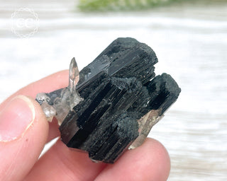 Velvet Black Tourmaline & Smoky Quartz Specimen - Namibia #16