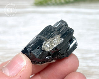 Velvet Black Tourmaline & Smoky Quartz Specimen - Namibia #16