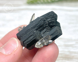 Velvet Black Tourmaline & Smoky Quartz Specimen - Namibia #16