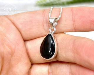 Whitby Jet Silver Necklace #1