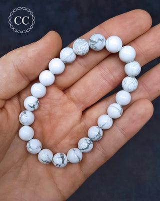 White Howlite 8mm Bracelet