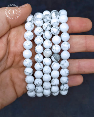 White Howlite 8mm Bracelet