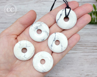 White Howlite Donut Necklace