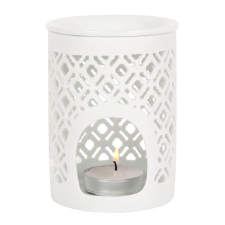 White Lattice Wax Melt / Oil Burner