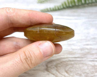Yellow Fluorite Palm Stone #3