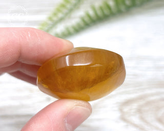 Yellow Fluorite Palm Stone #1