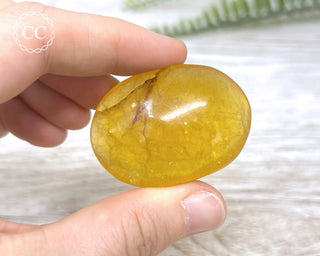 Yellow Fluorite Palm Stone #2