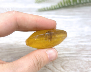 Yellow Fluorite Palm Stone #2