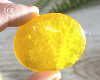 Yellow Fluorite Palm Stone #3