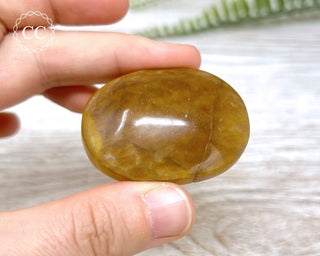 Yellow Fluorite Palm Stone #3