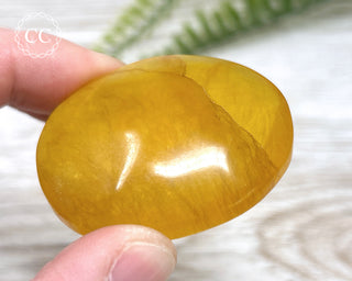 Yellow Fluorite Palm Stone #3