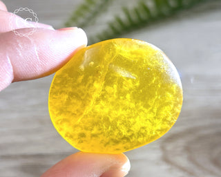 Yellow Fluorite Palm Stone #5