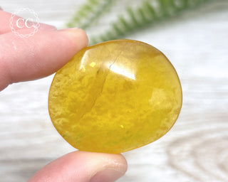 Yellow Fluorite Palm Stone #5