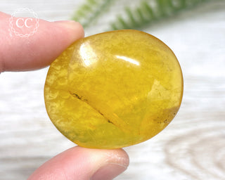 Yellow Fluorite Palm Stone #5