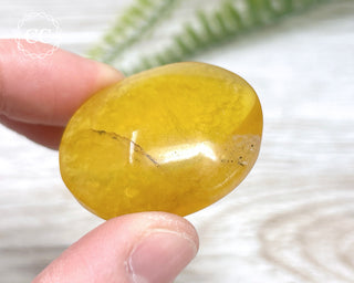 Yellow Fluorite Palm Stone #5