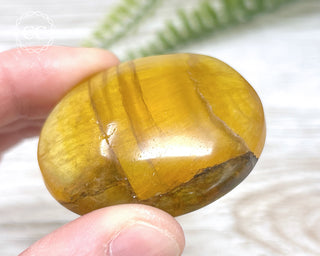 Yellow Fluorite Palm Stone #6