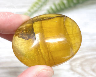 Yellow Fluorite Palm Stone #6