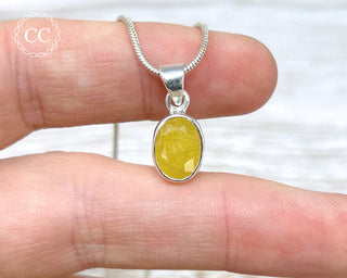 Yellow Sapphire Silver Necklace #1