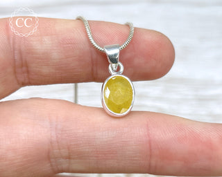 Yellow Sapphire Silver Necklace #1