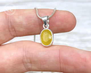 Yellow Sapphire Silver Necklace #1