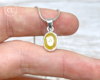 Yellow Sapphire Silver Necklace #1