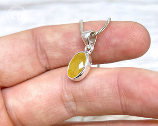 Yellow Sapphire Silver Necklace #1