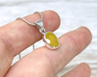 Yellow Sapphire Silver Necklace #1