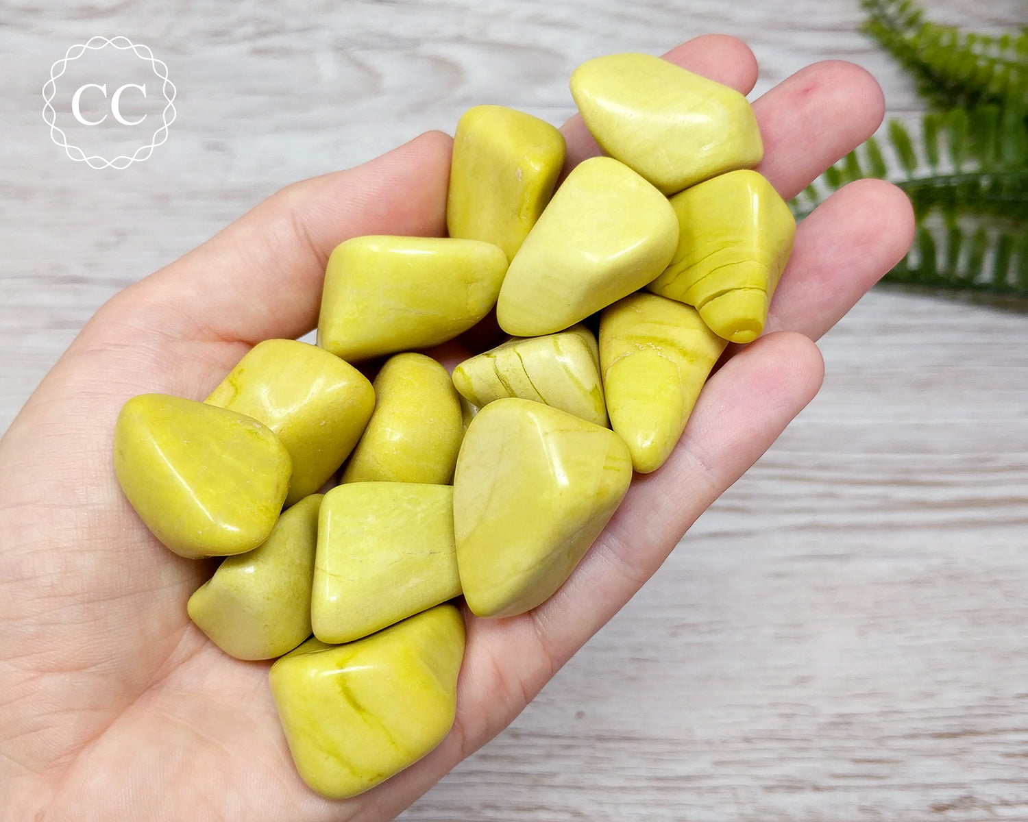 Yellow Serpentine Tumbled Crystal – The Citrine Circle