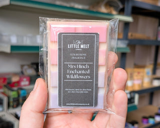 Mrs Hinch Enchanted Wildflowers wax melt in hand