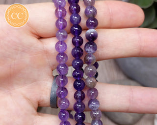 Amethyst 6mm Beaded Bracelet