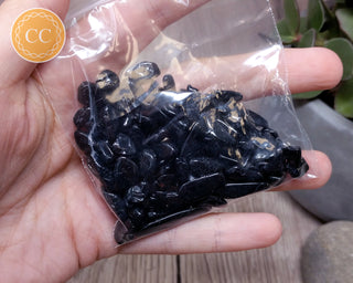 Black Tourmaline Crystal Chips 50g