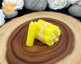 Mini Yellow Beeswax Spell Candles