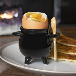 Cauldron Egg Cup with Spoon