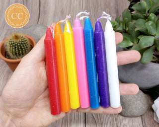 Chakra Spell Candle Set in hand