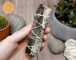 White Sage & Peppermint Stick in hand